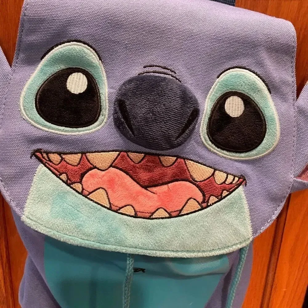 Disney Parks Stitch Canvas HTF Backpack plus Stitch Plush!